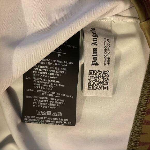 NWT RARE PALM ANGELS Jungle Long Sleeve Cropped Zip Up Track Jacket - Picture 6 of 9